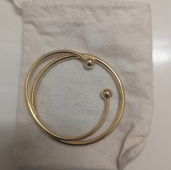 Cali Tiger 18k gold plated Pablo cuff bangle - Picture 6 of 6